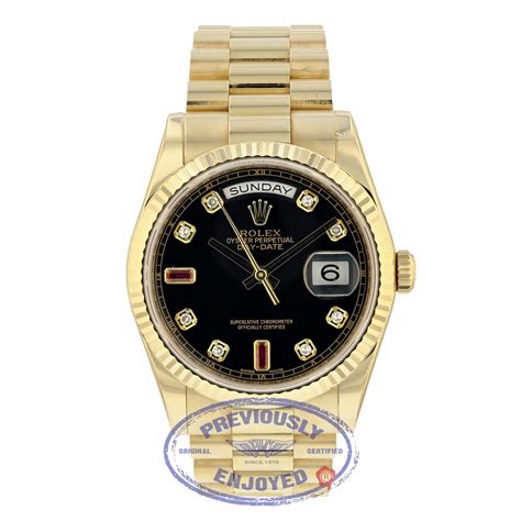 gold rolex fluted bezel day date